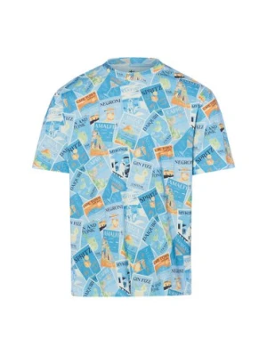 Nils Sundström Koszulka męska Mężczyźni Bawełna (100%) niebieski|wielokolorowy nadruk,