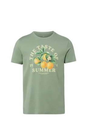 Nils Sundström Koszulka męska Mężczyźni Bawełna (100%) zielony nadruk,