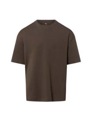 Nils Sundström Koszulka męska Mężczyźni Bawełna brązowy jednolity,