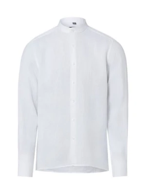 Nils Sundström Lniana koszula w stylu casual Mężczyźni Slim Fit len biały,