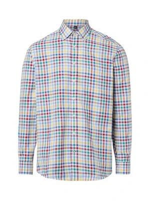 Nils Sundström Męska koszula casual Mężczyźni Regular Fit Bawełna (100%) wielokolorowy w kratkę,