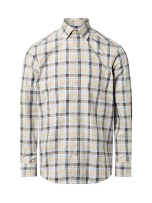 Nils Sundström Męska koszula casual Mężczyźni Regular Fit Bawełna niebieski|beżowy|zielony w kratkę,