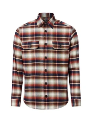 Nils Sundström Męska koszula casual Mężczyźni Regular Fit Bawełna niebieski|czerwony|wielokolorowy w kratkę,