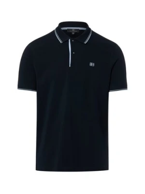 Nils Sundström Męska koszulka polo Mężczyźni Bawełna (100%) niebieski jednolity,