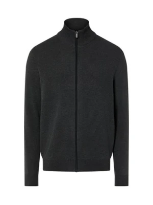 Nils Sundström Męski kardigan Mężczyźni Bawełna czarny|szary marmurkowy,