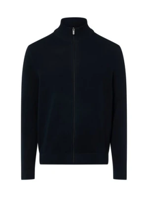 Nils Sundström Męski kardigan Mężczyźni Bawełna niebieski marmurkowy,