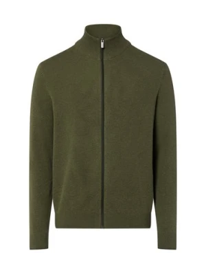 Nils Sundström Męski kardigan Mężczyźni Bawełna zielony marmurkowy,