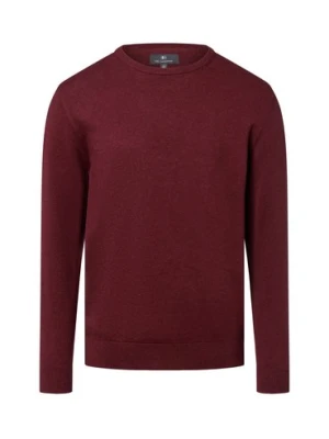 Nils Sundström Męski sweter Mężczyźni Bawełna czerwony marmurkowy,