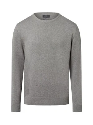 Nils Sundström Męski sweter Mężczyźni Bawełna szary marmurkowy,