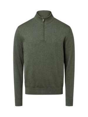 Nils Sundström Męski sweter Mężczyźni Bawełna zielony marmurkowy,