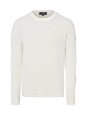 Nils Sundström Męski sweter z dzianiny Mężczyźni Bawełna biały,