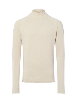 Nils Sundström Męski sweter z dzianiny Mężczyźni Bawełna biały marmurkowy,