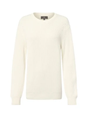 Nils Sundström Męski sweter z dzianiny Mężczyźni Bawełna biały wypukły wzór tkaniny,