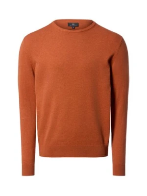 Nils Sundström Męski sweter z dzianiny Mężczyźni Bawełna brązowy,