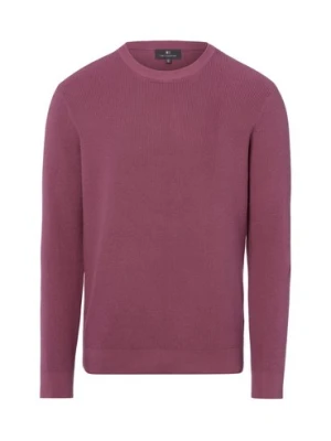 Nils Sundström Męski sweter z dzianiny Mężczyźni Bawełna lila,