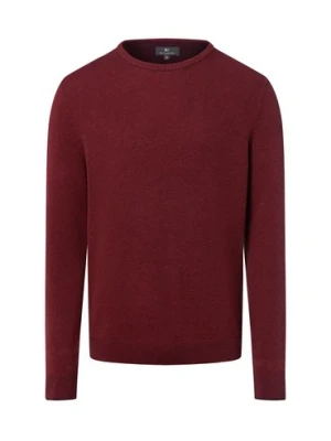 Nils Sundström Męski sweter z dzianiny Mężczyźni drobna dzianina czerwony wzorzysty,