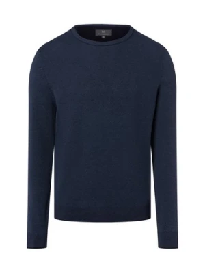 Nils Sundström Męski sweter z dzianiny Mężczyźni drobna dzianina niebieski,