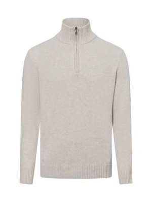 Nils Sundström Męski sweter z dzianiny wykonany z wełny Mężczyźni Wełna biały jednolity,