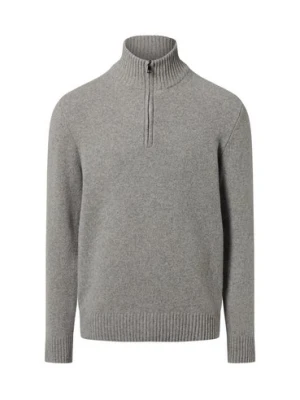 Nils Sundström Męski sweter z dzianiny wykonany z wełny Mężczyźni Wełna zielony jednolity,