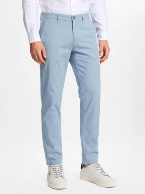 Nils Sundström Męskie chinosy Mężczyźni Bawełna niebieski,