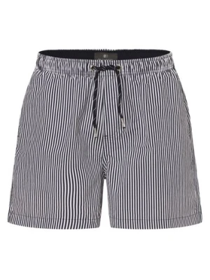 Nils Sundström Męskie spodenki kąpielowe Mężczyźni Sztuczne włókno niebieski w paski,