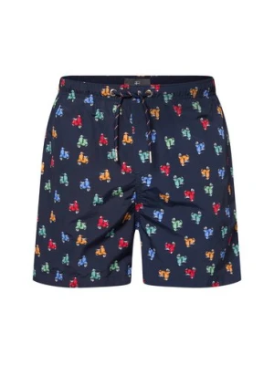 Nils Sundström Męskie spodenki kąpielowe Mężczyźni Sztuczne włókno niebieski|wielokolorowy wzorzysty,