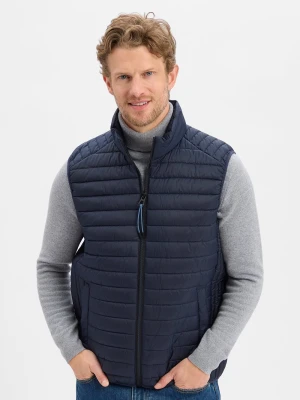 Nils Sundström Pikowana kamizelka męska - Fudo Mężczyźni niebieski jednolity,