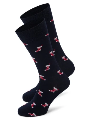 Nils Sundström Skarpety w 2-paku Mężczyźni niebieski wzorzysty,