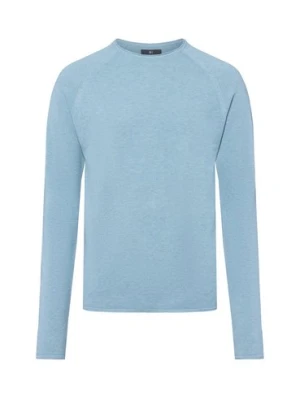 Nils Sundström Sweter męski Mężczyźni Bawełna niebieski marmurkowy,