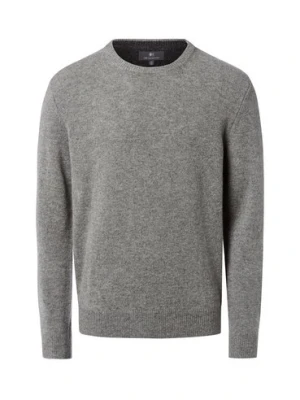 Nils Sundström Sweter męski Mężczyźni drobna dzianina szary marmurkowy,