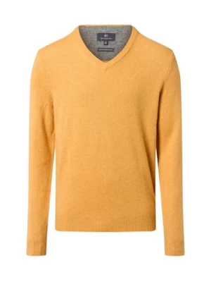 Nils Sundström Sweter męski Mężczyźni wełna ze strzyży żółty marmurkowy,