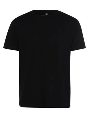 Nils Sundström T-shirt męski Mężczyźni Bawełna czarny jednolity,