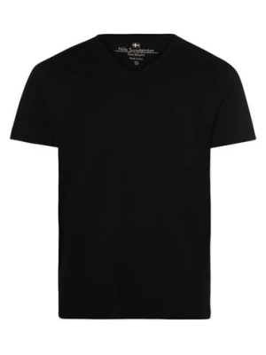 Nils Sundström T-shirt męski Mężczyźni Dżersej czarny jednolity,