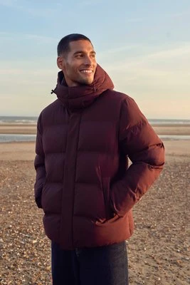 Nimbus — męska ocieplana kurtka - Dark Burgundy Animal