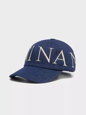 Nina Ricci Jeansowa czapka z daszkiem z logo