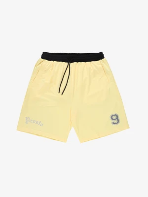 Nine krótkie spodenki regular męskie żółte Klasyk