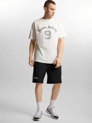 Nine t-shirt oversize męski bawełniany żółty Klasyk