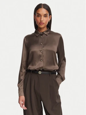 Nine West Koszula 62KLD1100 Brązowy ciemny Regular Fit