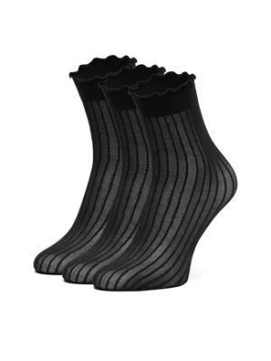 Nine West Skarpety długie CEO_AS_NW_01_Z_AW25 (3-PACK) Czarny