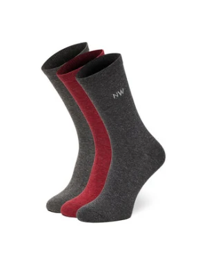 Nine West Skarpety długie CEO_AS_NW_05_W_AW25 (3 PACK) Szary