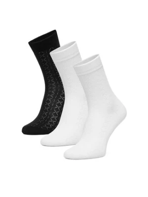Nine West Skarpety długie CEO_BR_NW_25077_W_AW25 (3 PACK) Biały
