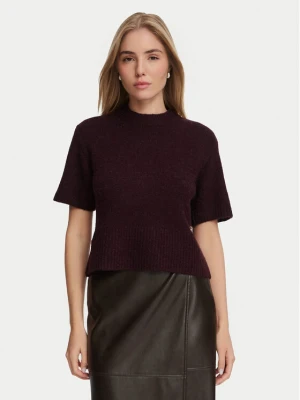 Nine West Sweter 62SWD1100 Bordowy Regular Fit