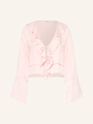 Ninety-9 Bluzka Romantic Z Falbanami rosa