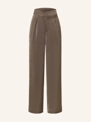Ninety-9 Spodnie Marlene Ivy Z Satyny braun