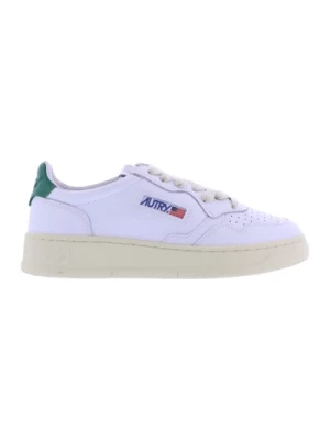 Niskie Białe/Zielone Sneakersy Autry