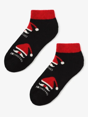Niskie ciepłe skarpetki damskie ze św. Mikołajem Angora Footies Terry X48 Marilyn