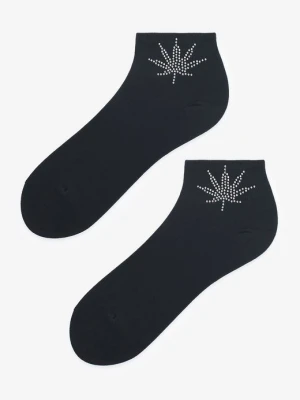 Niskie skarpetki damskie Cotton Silver Weed Marilyn