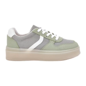 Niskie Sneakersy Damskie Na Platformie Zielone Inna marka