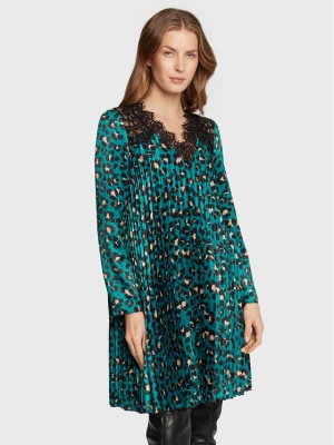 Nissa Sukienka codzienna RC13349 Zielony Regular Fit