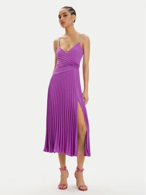 Nissa Sukienka koktajlowa RS14816 Fioletowy Regular Fit